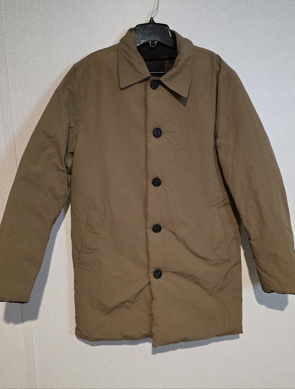Cole Haan Men's Reversible Quilted Mac Coat Small Camo Winter Warm